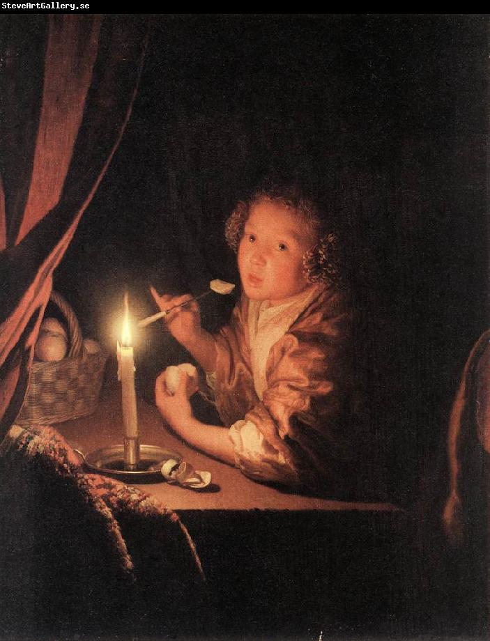 SCHALCKEN, Godfried Girl Eating an Apple sg